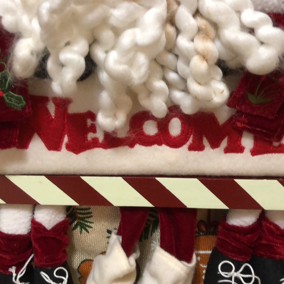 Santa and Snowman Welcome Plaque 11.75x 16.5” - Picture 3 of 5